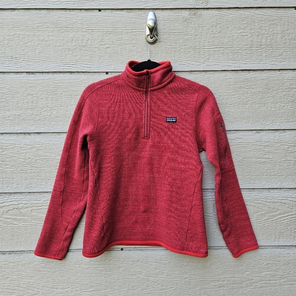 Patagonia red quarter zip Better Sweater women's small - Picture 1 of 7